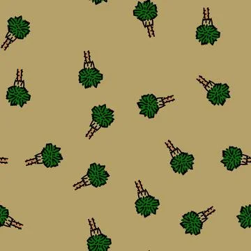 Mexican fan palm tree vector seamless pattern Illustrazione stock