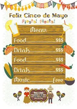 Mexican festive poster template Stock Illustration