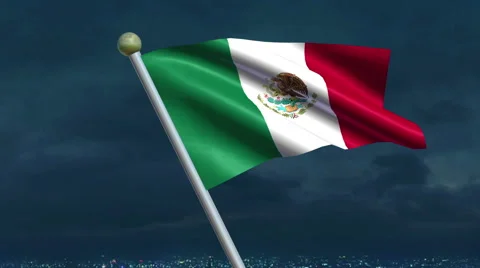 Mexican Flag Animation – 4K Resolution Ultra HD Vídeo Stock 41796592