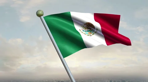Mexican Flag Animation – 4K Resolution Ultra HD Stockbeeldmateriaal 41796707