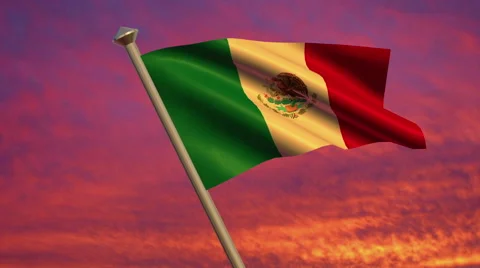 Mexican Flag Animation – 4K Resolution Ultra HD Stockbeeldmateriaal 41796746