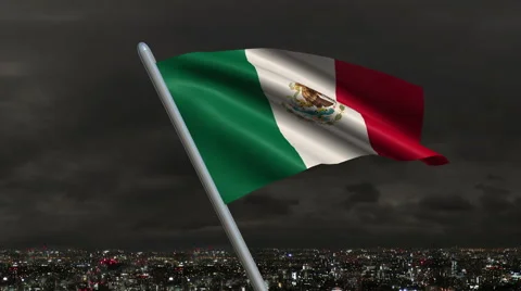Mexican Flag Animation Vídeo Stock 40242757