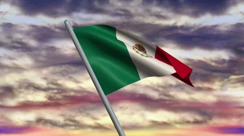 Mexican Flag Animation 動画素材 40242988