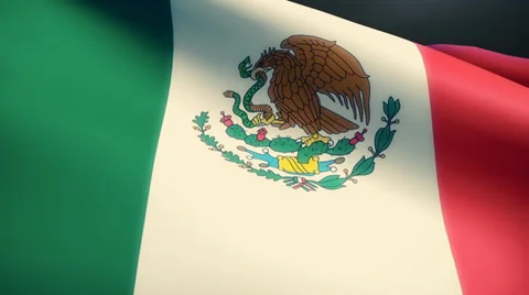 Mexican Flag Animation Loop Stock Footage 38009250