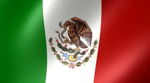 Mexican Flag Background Seamless Loop Stock Footage 39377493