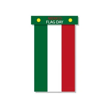 Mexican Flag Day vertical Stock Illustration