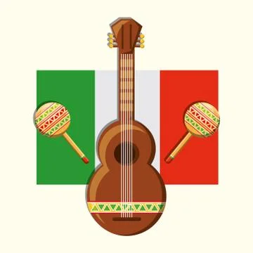 Mexican flag design Ilustración de archivo