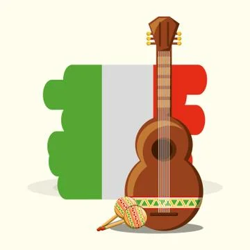 Mexican flag design Ilustración de archivo