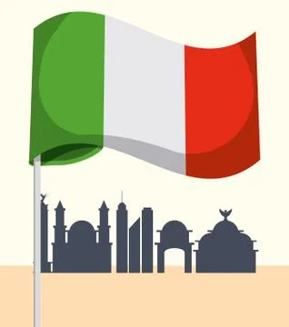 Mexican flag design Ilustración de archivo