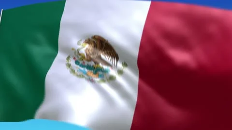 Mexican flag Stock Footage 10796081