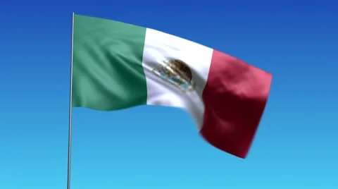 Mexican flag Stock-Footage 10796082