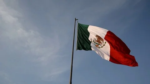Mexican flag Stock Footage