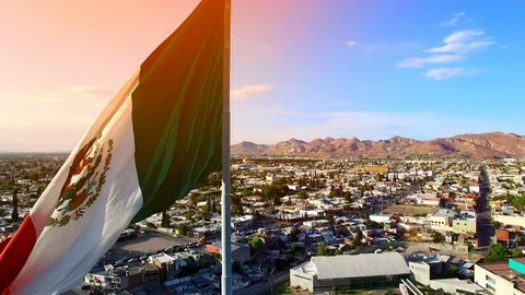 Mexican Flag Stock Footage 98762443
