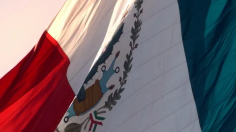 Mexican Flag Stock Footage 98762599