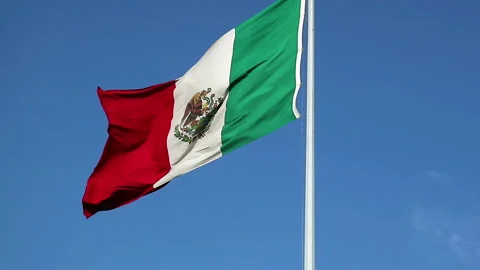 Mexican flag Видео 122449078