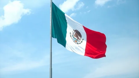 Mexican Flag Stock Footage 124061262