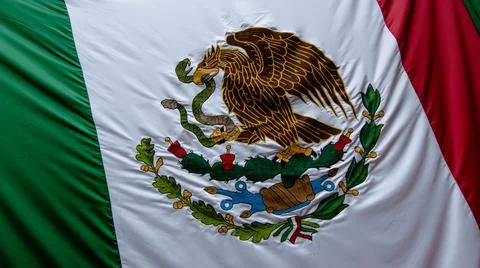 Mexican flag hanging Foto stock