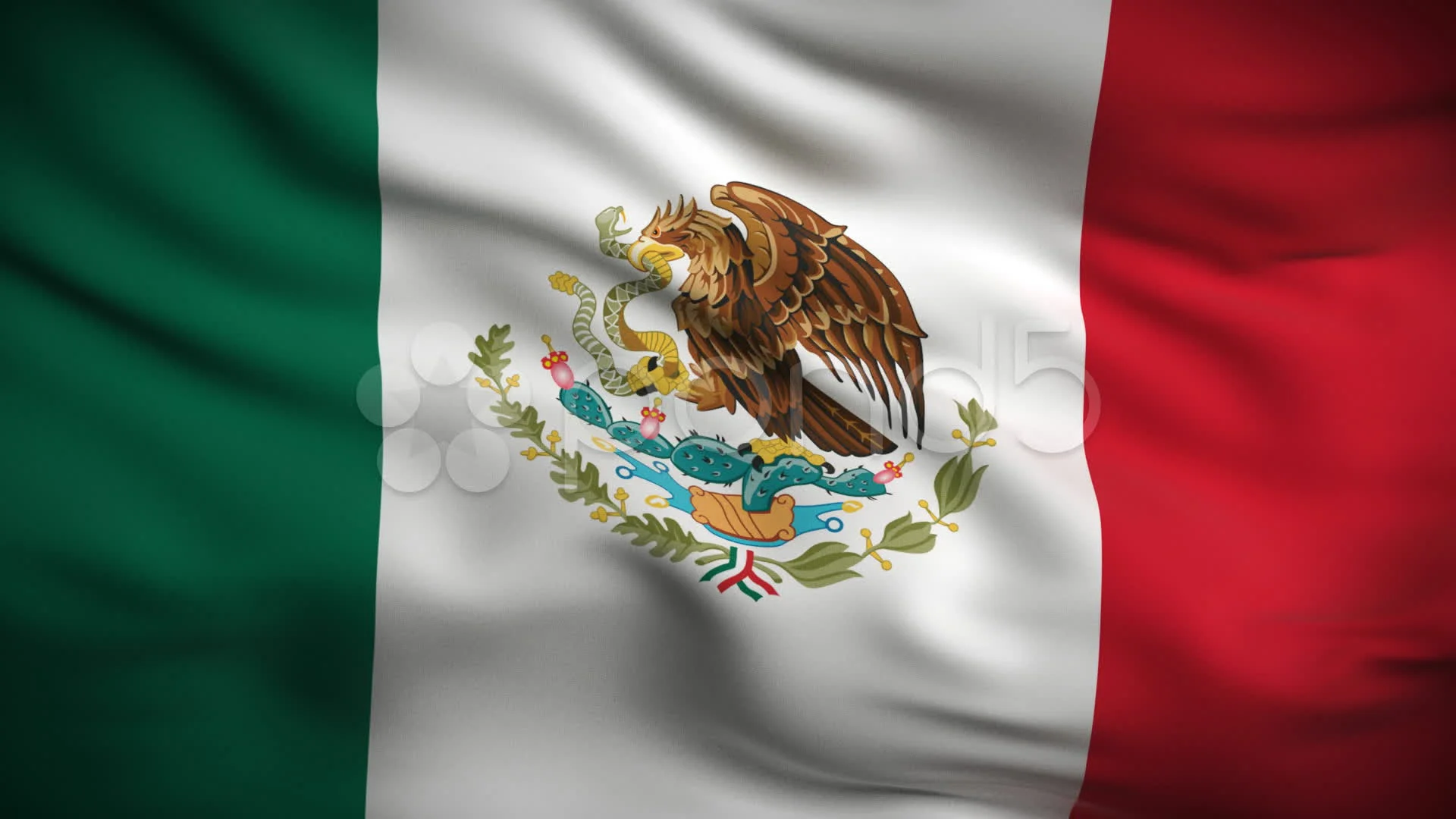 Mexican Flag HD. Looped., Stock Video