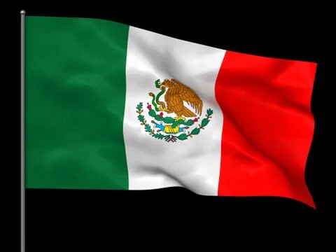 Mexican flag Stock Illustration