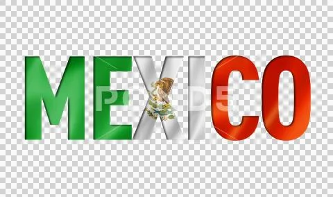 Mexican flag text font ~ Clip Art ~ Download Now #229640215