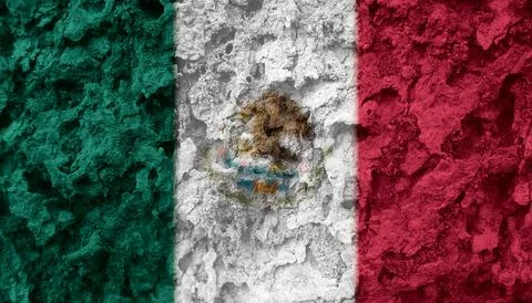 Mexican flag texture as a background 스톡 사진