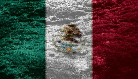 Mexican flag texture as a background 스톡 사진