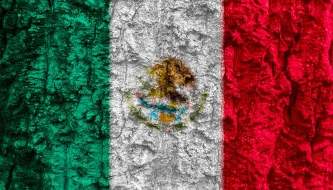 Mexican flag texture as a background 스톡 사진