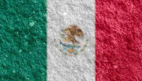 Mexican flag texture as a background Stock Photos