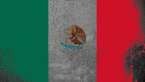 Mexican flag texture as a background 스톡 사진