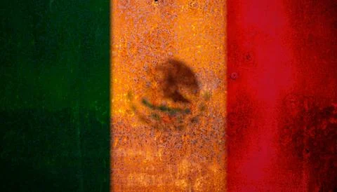 Mexican flag texture as a background 스톡 사진