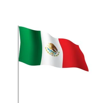 Mexican flag, vector illustration Stock Illustration