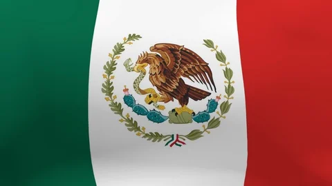 Mexican flag waving in wind 스톡 동영상 106134282