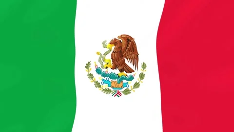 Mexican flag weaving animation Vídeos de archivo 337980545