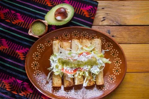 Mexican flautas Stock Photos