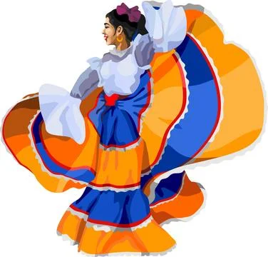 Mexican Folk Dancer Stock Illustration