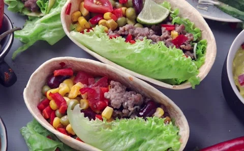 Mexican food  Video stock 169018056