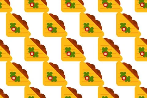 Mexican food seamless pattern background template Stock Illustration