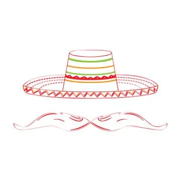 Mexican hat icon Stock Illustration