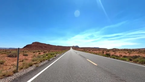 Mexican Hat, Utah August 06 2023 Timelapse Driving Monument Valley Forest Gump Stock Footage 304490116