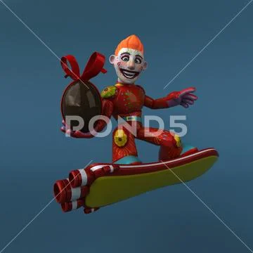 Mexican hero - 3D Illustration Stock Illustration