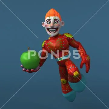 Mexican hero - 3D Illustration Stock Illustration