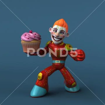 Mexican hero - 3D Illustration Stock Illustration