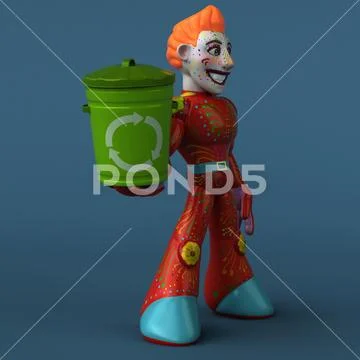 Mexican hero - 3D Illustration Stock Illustration