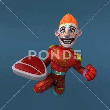 Mexican hero - 3D Illustration Stock Illustration