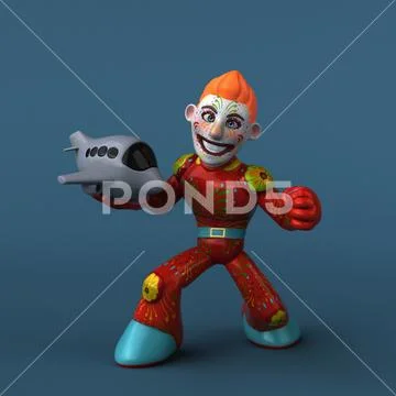 Mexican hero - 3D Illustration Stock Illustration