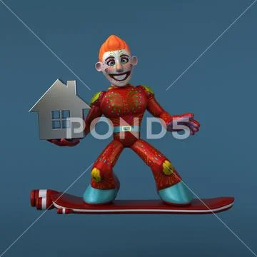 Mexican hero - 3D Illustration Stock Illustration