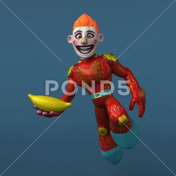 Mexican hero - 3D Illustration Stock Illustration