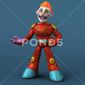 Mexican hero - 3D Illustration Stock Illustration