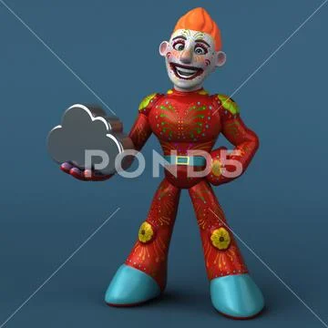 Mexican hero - 3D Illustration Stock Illustration