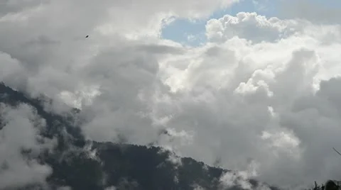 Mexican high mountains with dense clouds Stock Footage 10734656